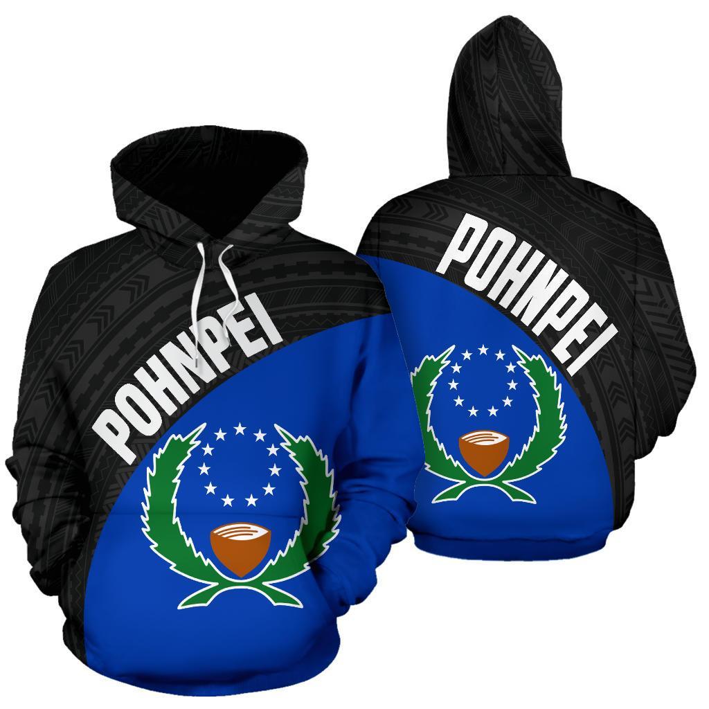 Pohnpei Polynesian All Over Hoodie Pohnpei Flag Wave Style Th5