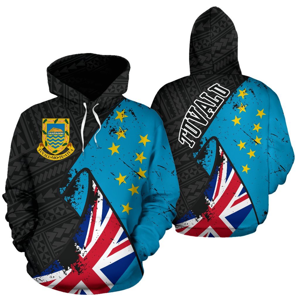 Tuvalu Pullover Hoodie Tuvalu Flag Coat Of Arms Grunge Specia A7