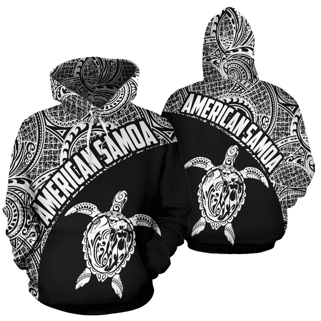 American Samoa Hoodie American Samoa Turtle Mermaid Polynesian Tattoo White Version Th9