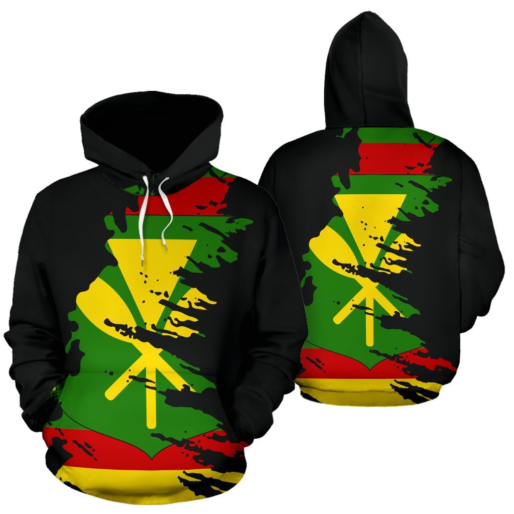 Hawaii Hoodie Hawaii Kanaka Maoli Flag Painting TH9