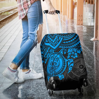 Yap Polynesian Luggage Covers Blue Turtle