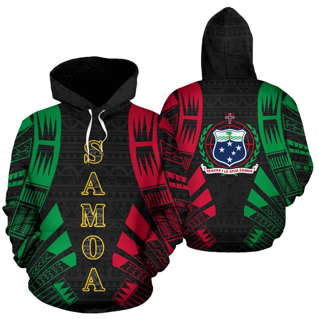 Samoa All Over Hoodie Color Tattoo Style