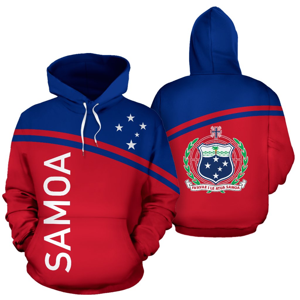 Samoa All Over Hoodie Polynesian Curve Version
