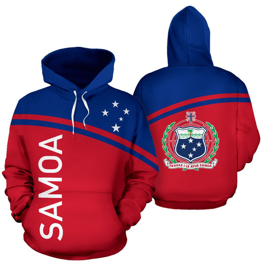 Samoa All Over Hoodie Polynesian Curve Version
