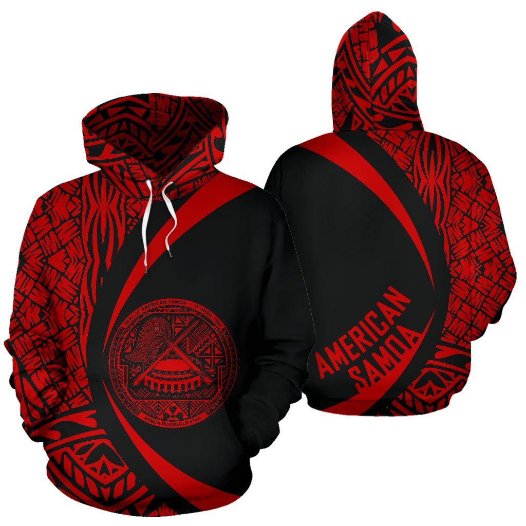 American Samoa Polynesian Hoodie Circle Style 02