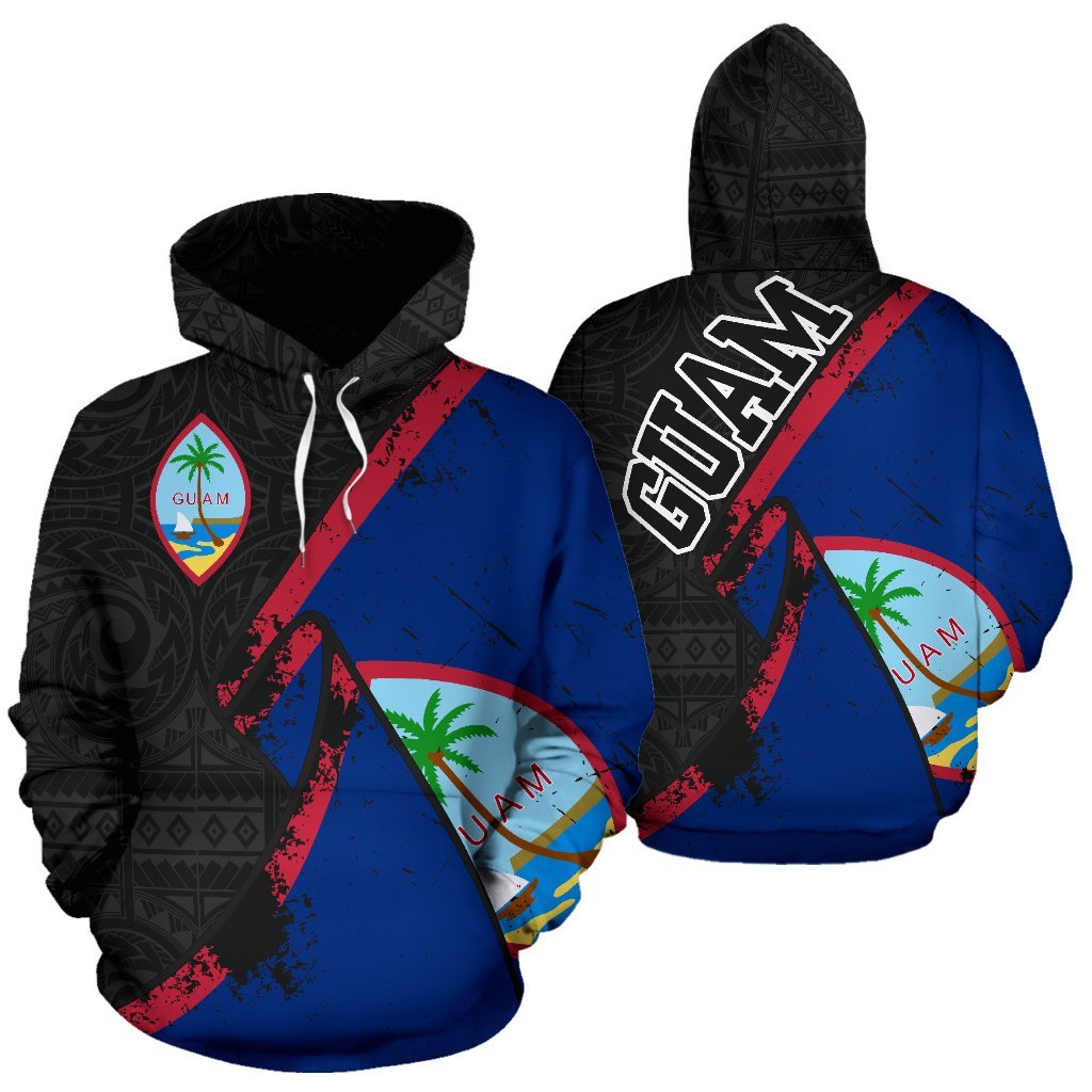 Guam Pullover Hoodie Guam Flag Grunge Special A02