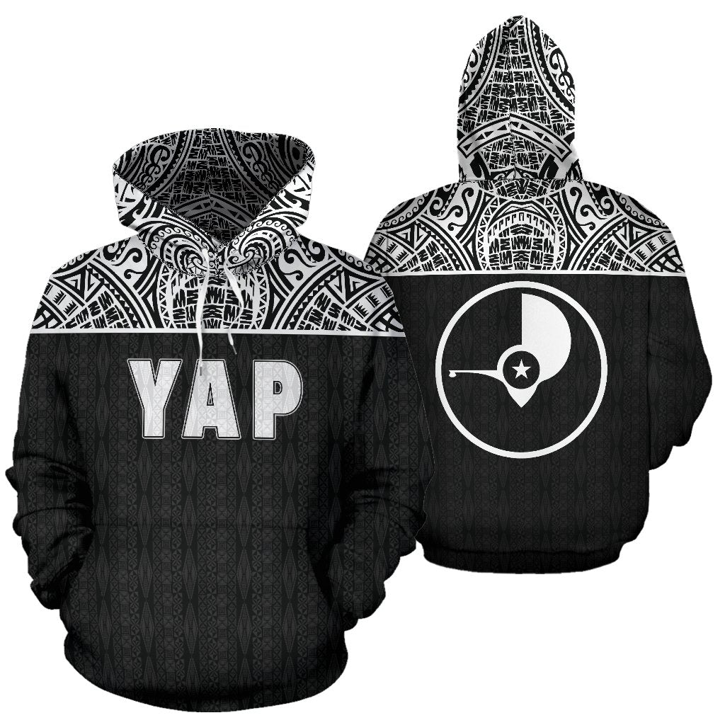 Yap All Over Hoodie Micronesian Black Version