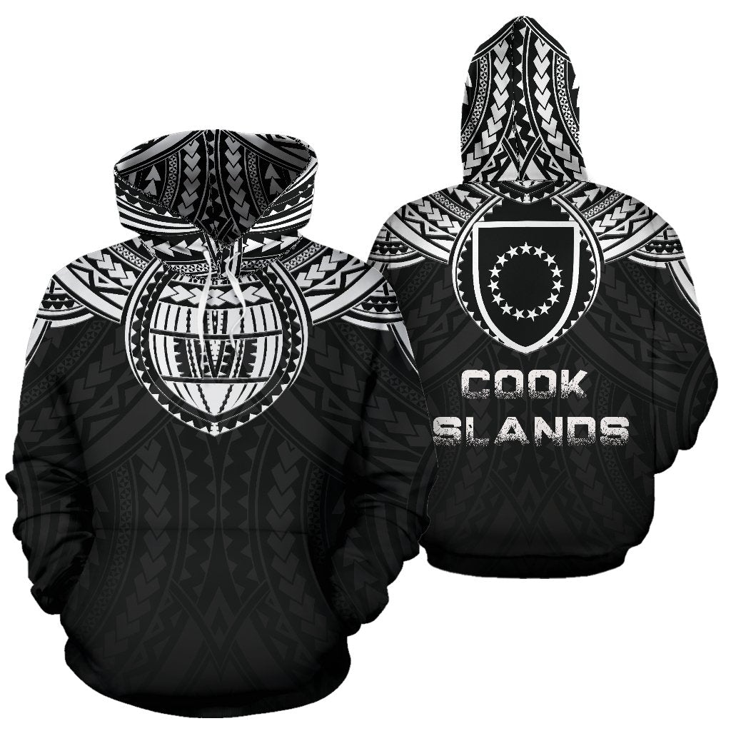 Cook Islands All Over Hoodie Cook Islands Coat Of Arms Polynesian Tattoo A5