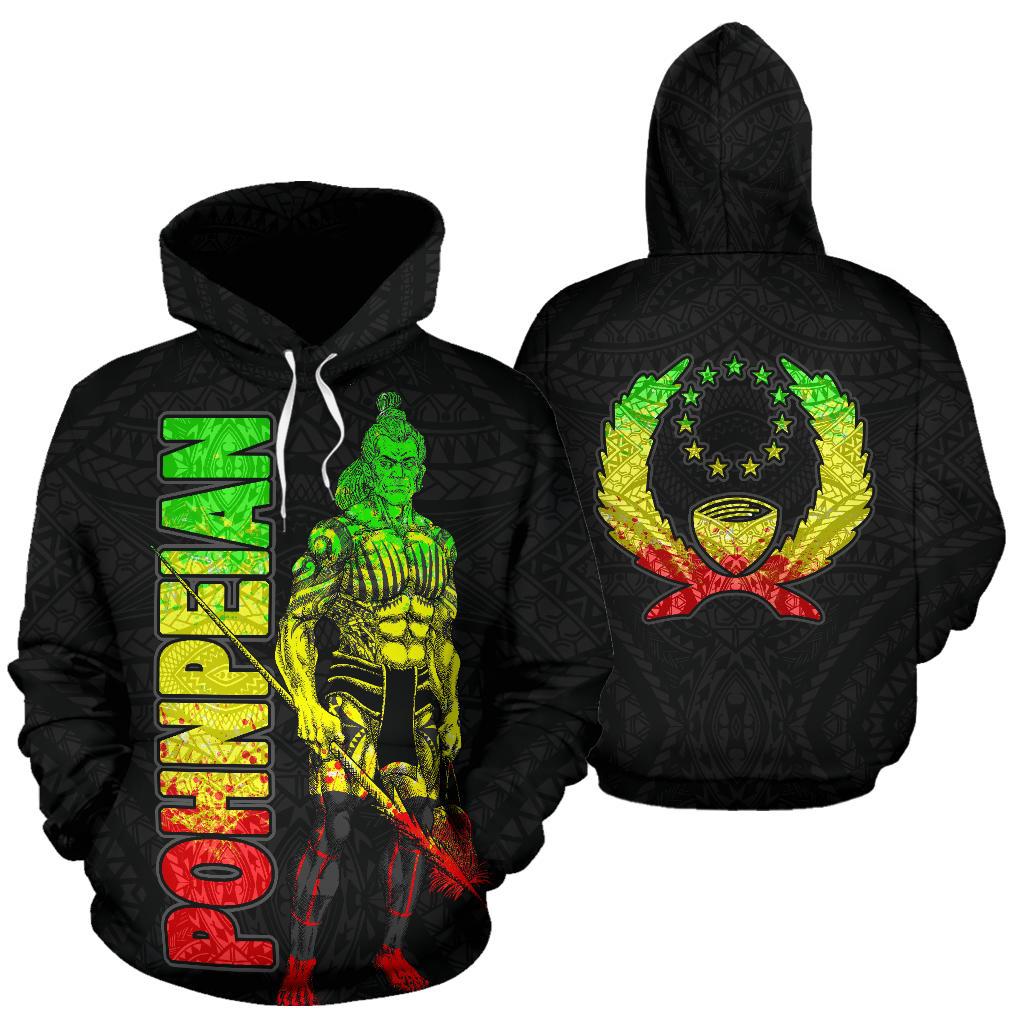 Pohnpei Hoodie Micronesia Pohnpeian Warrior Reggae