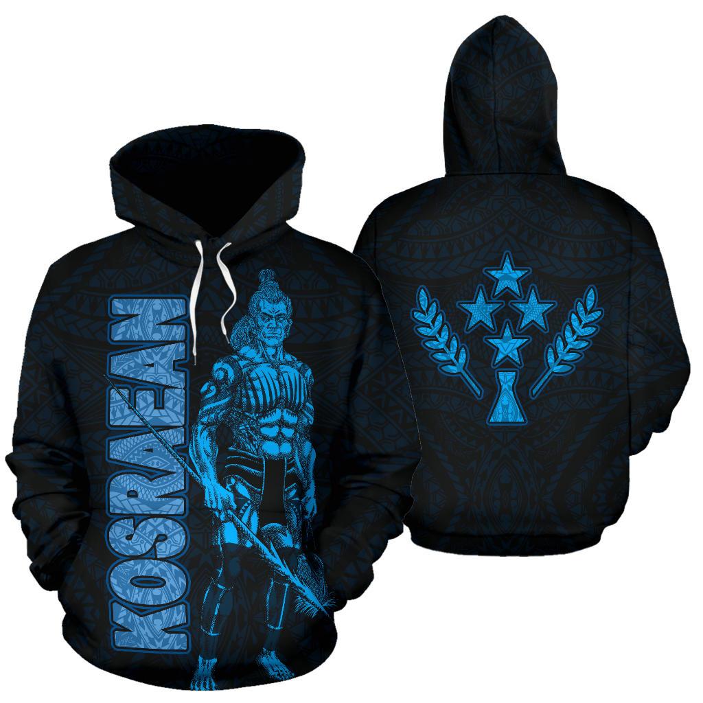 Kosrae Hoodie Micronesia Kosraean Warrior Blue