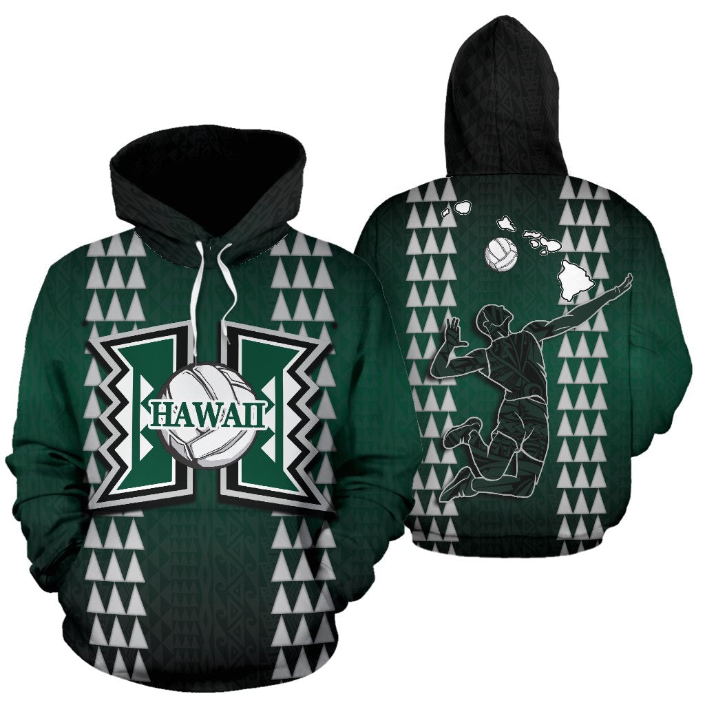 Polynesian Hawaii Hoodie Volleyball Hawaiian Pattern