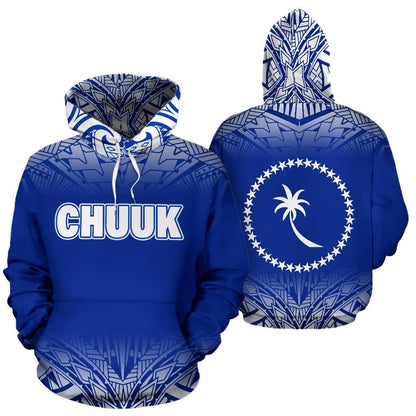Chuuk All Over Hoodie Blue Fog Style