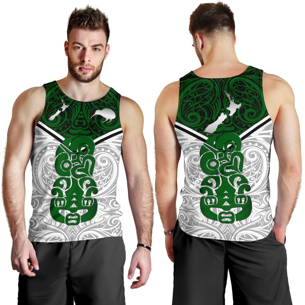 New Zealand Maori Rugby Men Tank Top Pride Version White