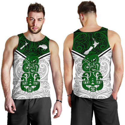 New Zealand Maori Rugby Men Tank Top Pride Version White