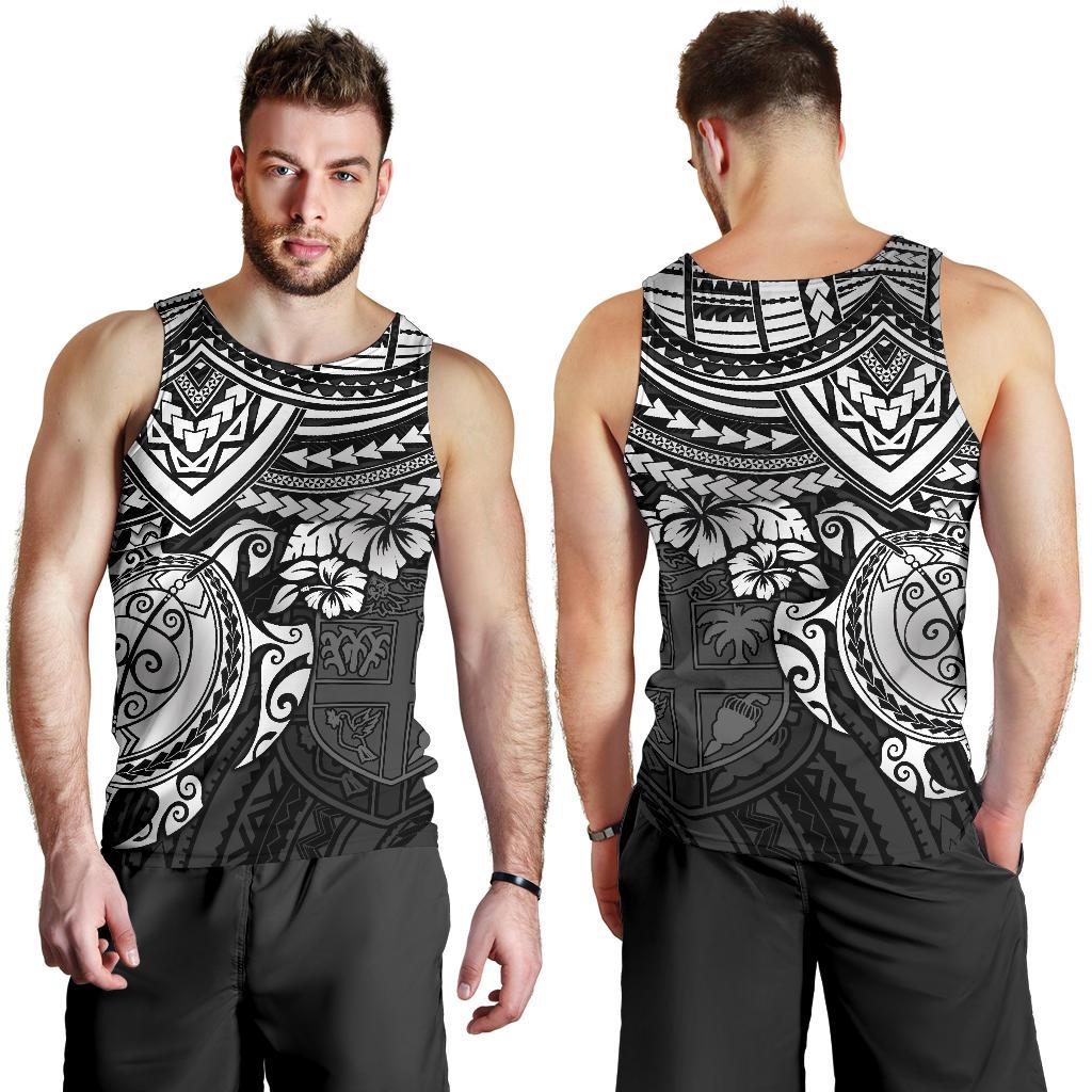 Fiji Polynesian Men's Tank Top White Turtle