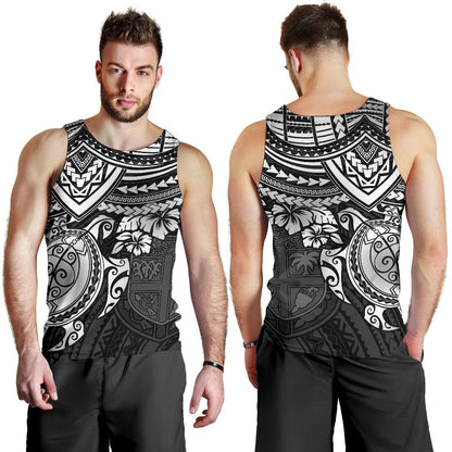Fiji Polynesian Men's Tank Top White Turtle