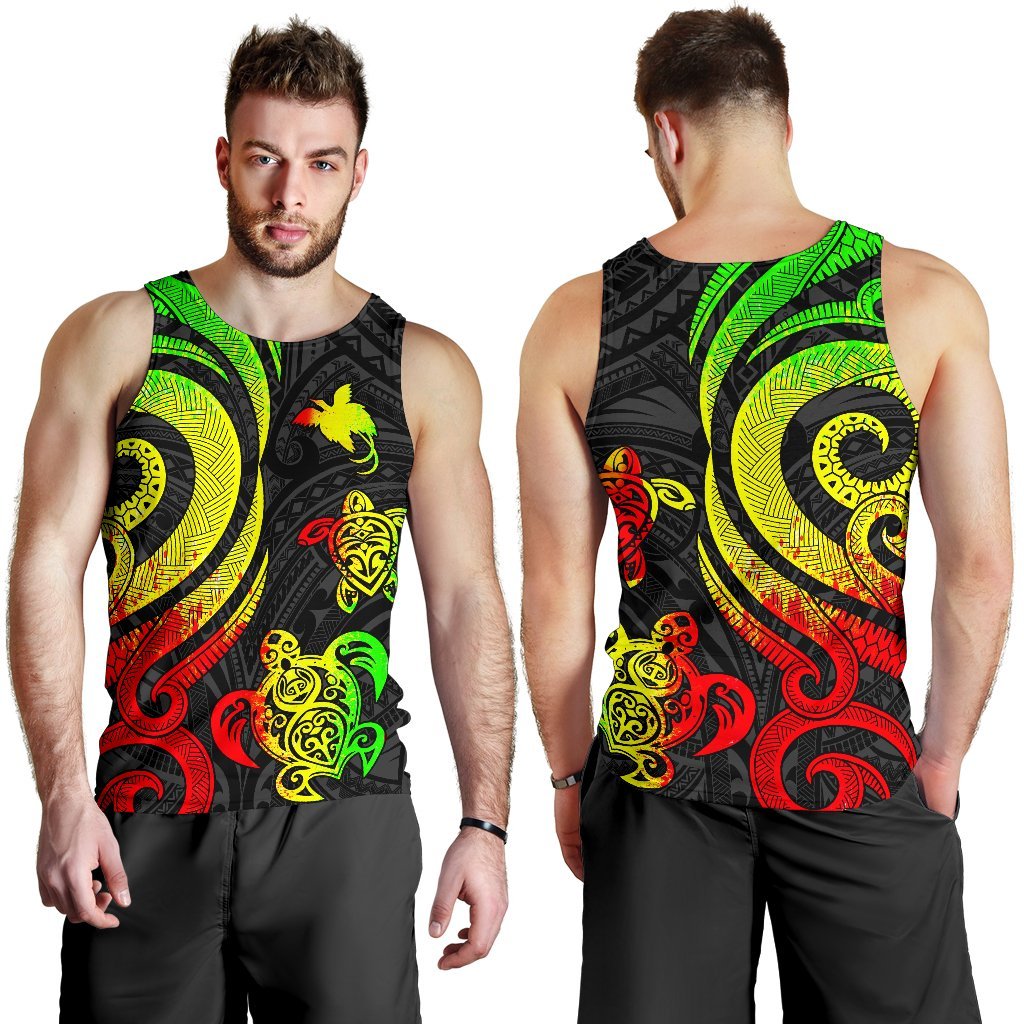 Papua New Guinea Men's Tank Top Reggae Tentacle Turtle