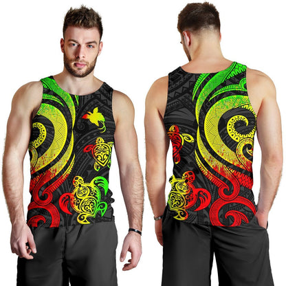 Papua New Guinea Men's Tank Top Reggae Tentacle Turtle