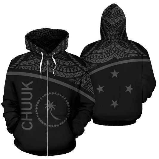Chuuk All Over Zip Up Hoodie Micronesia Curve Style