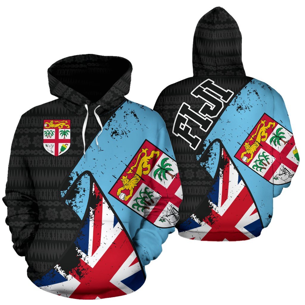 Fiji Pullover Hoodie Fiji Flag Grunge Special A02