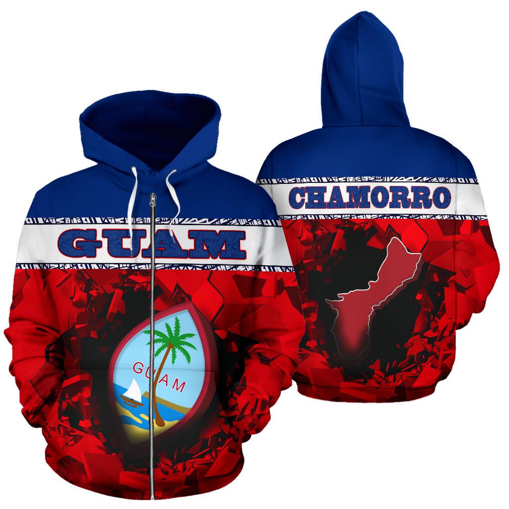 Guam Break The Limit All Over Zip Up Hoodie