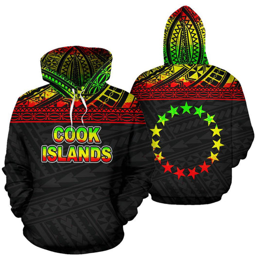 Cook Islands Polynesian Hoodie Horizontal Reggae