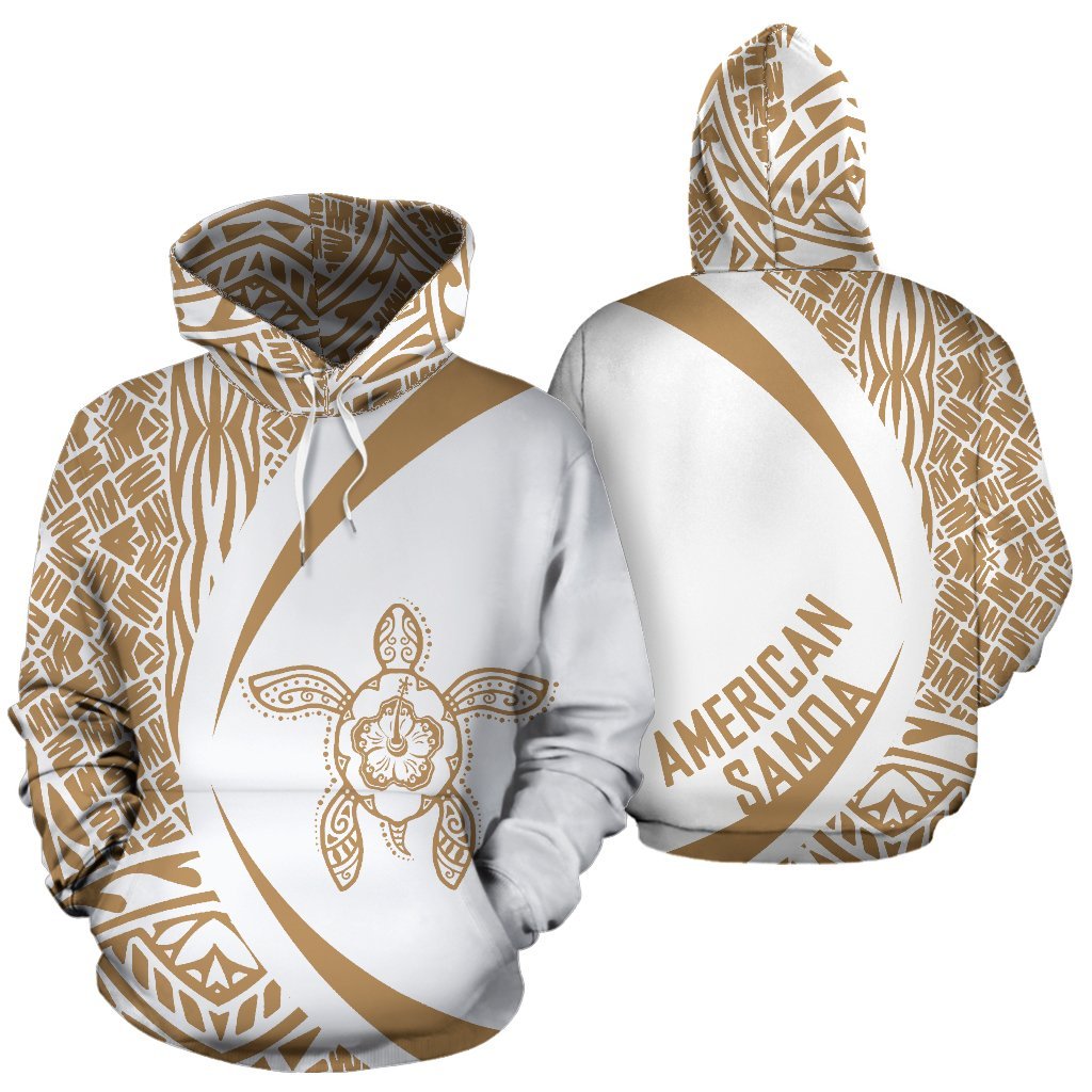 American Samoa Turtle Polynesian Hoodie Circle Style 05