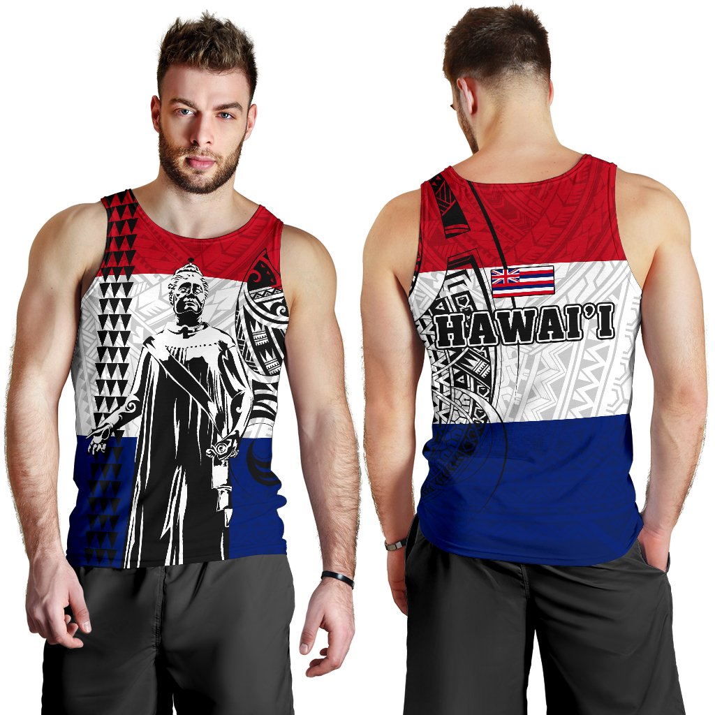 Hawaii Flag Polynesian Queen Lili'uokalani Men's Tank Top