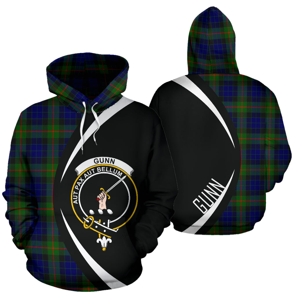 Printivon Gunn Modern Tartan Crest Hoodie Circle Style Sp