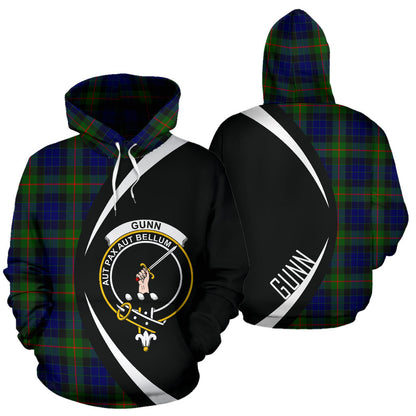 Printivon Gunn Modern Tartan Crest Hoodie Circle Style Sp