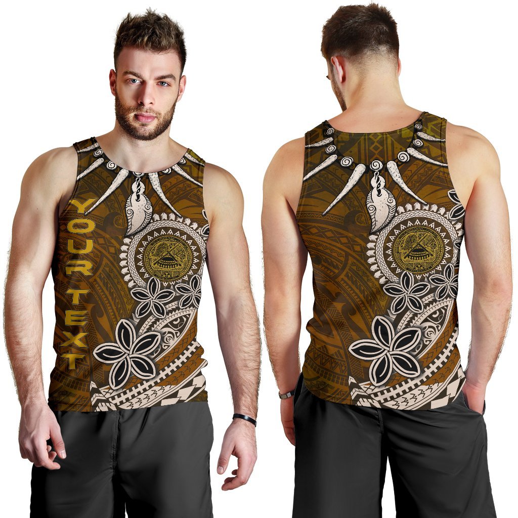 American Samoa Custom Personalised Men Tank Top Polynesian Boar Tusk