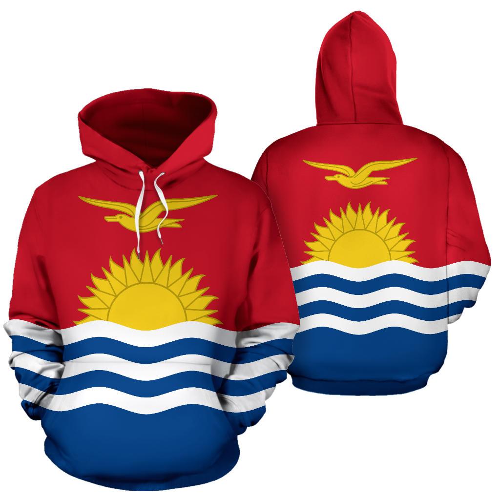 Kiribati Hoodie Kiribati Flag Zip Up Red Hoodie