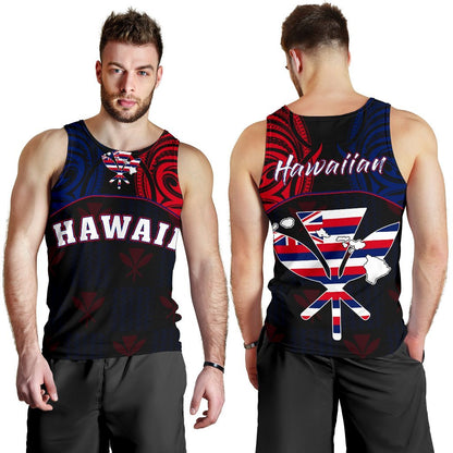 Hawaiian Kanaka Men's Tank Top Flag Nation Black Demodern AH