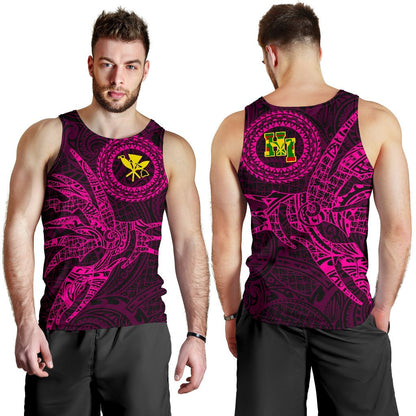 Hawaii Tank Top Polynesian Kanaka Map Hawaiian Men's Tank Top Pink TT Style