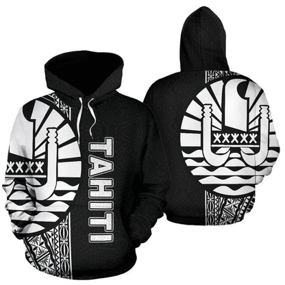 Tahiti (French Polynesia) Polynesian Hoodie White Line