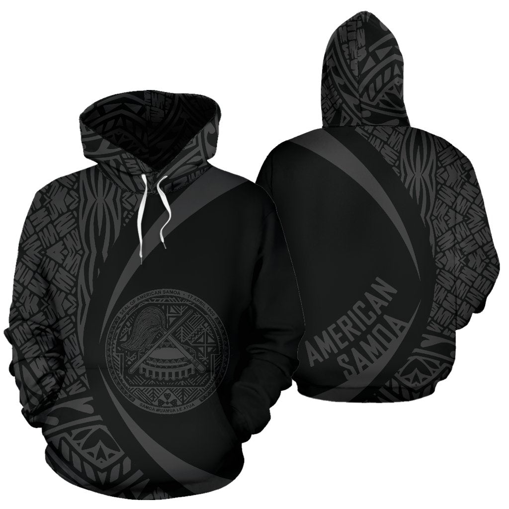 American Samoa Polynesian Hoodie Circle Style 04