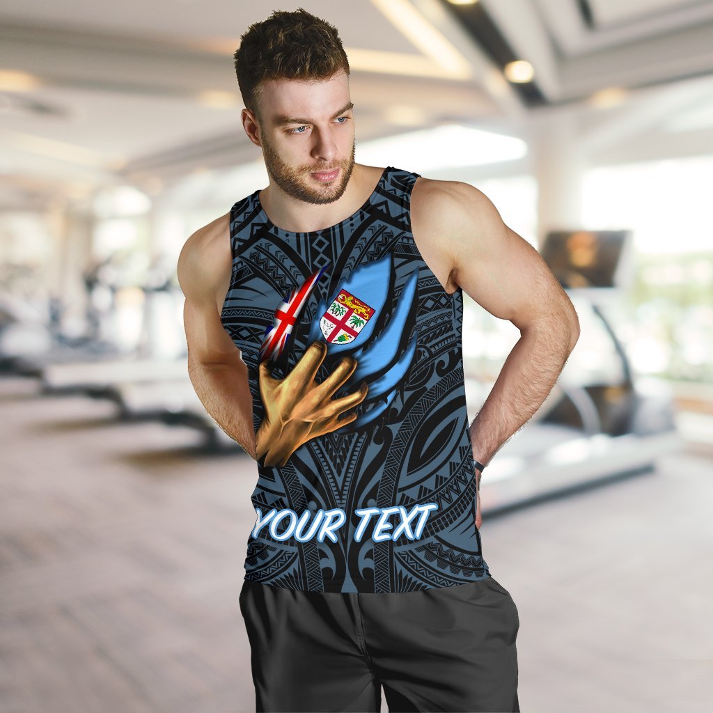 Fiji Personalised Men's Tank Top Fiji In Me Blue