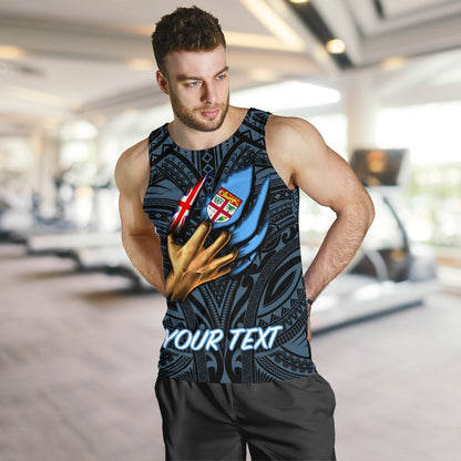 Fiji Personalised Men's Tank Top Fiji In Me Blue