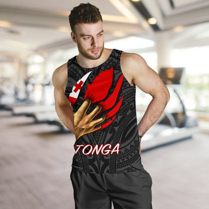 Tonga Men's Tank Top Tonga In Me Black