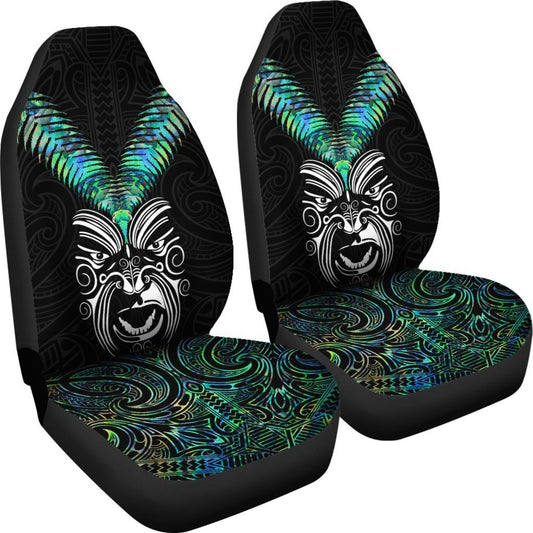 New Zealand Maori Moko Car Seat Covers Paua Shell
