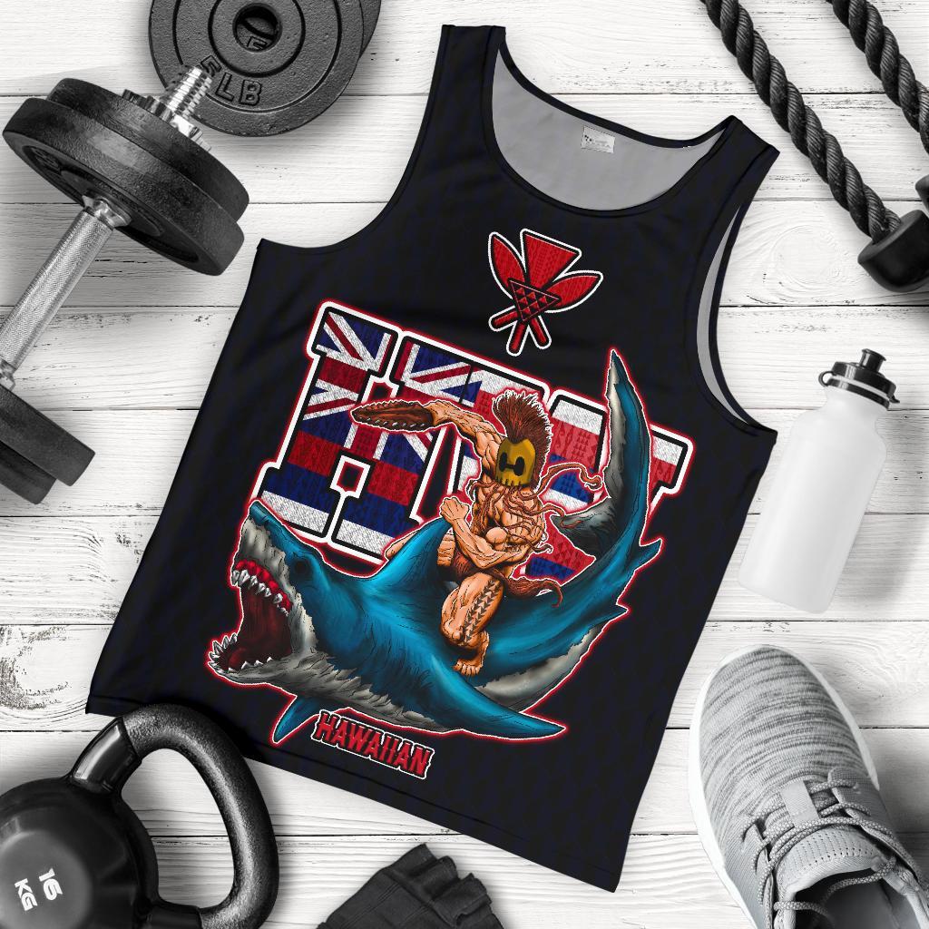Polynesian Hawaii Men's Tank Top Shark Warrior