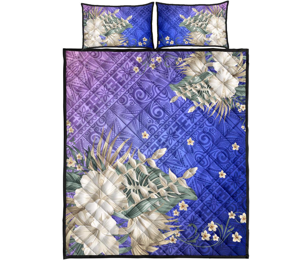 Hawaii Quilt Bed Set Hawaii Hibiscus Polynesian Culture Revival