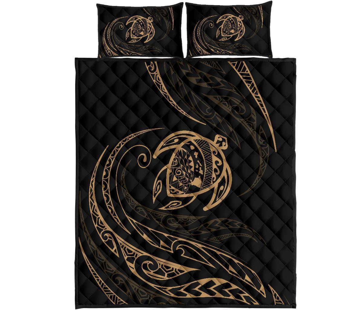 Hawaii Turtle Quilt Bed Set Gold Frida Style