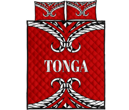 Tonga Quilt Bed Set Tonga Tribal Red Version