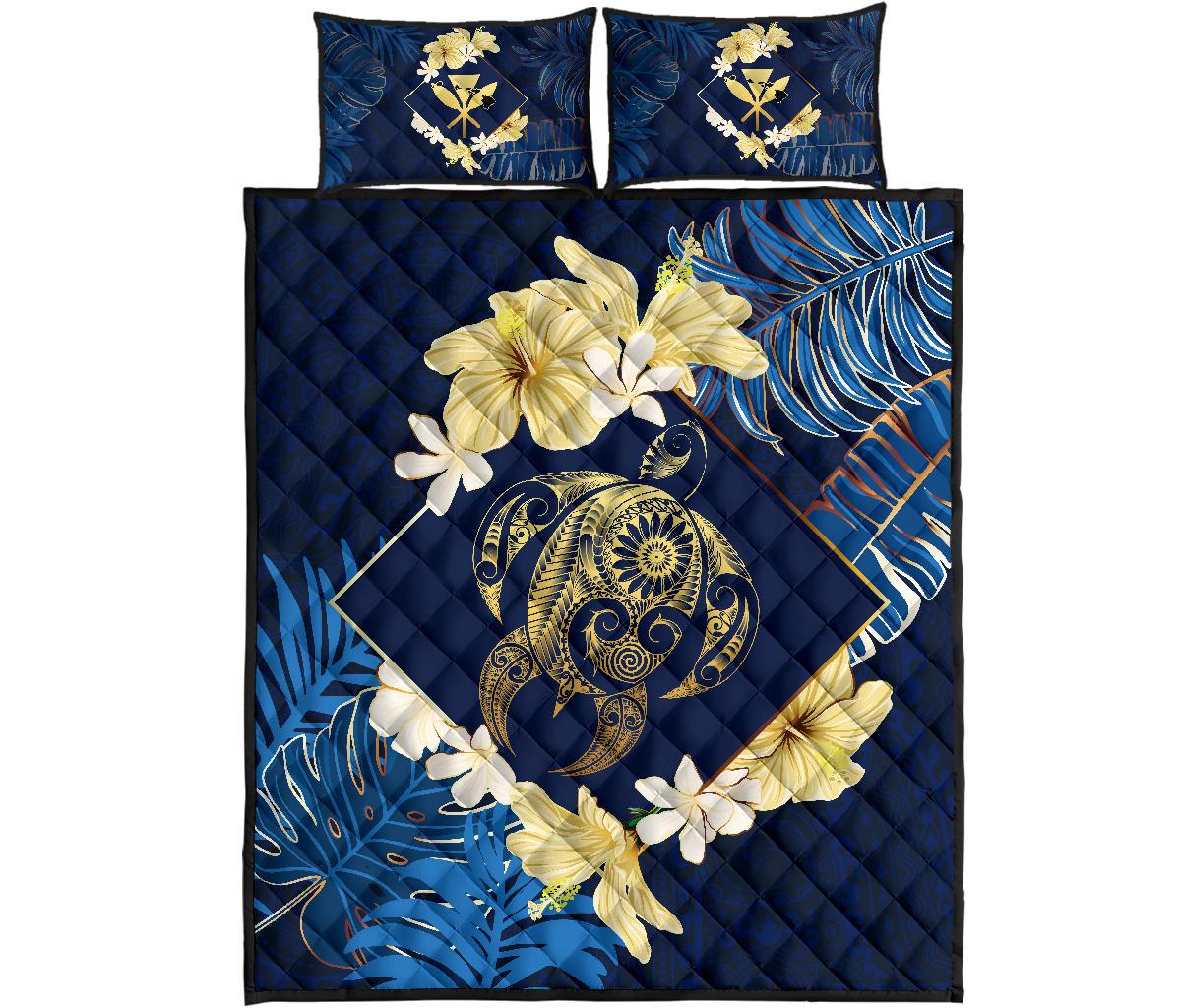 Hawaii Turtle Tropical Quilt Bed Set Taha Style