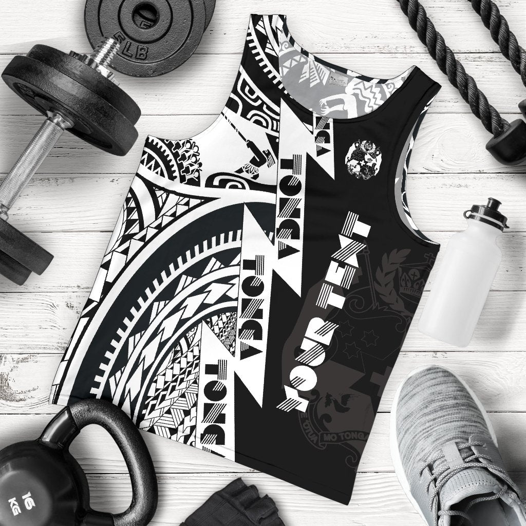 Custom Personalised Polynesian Men's Tank Top Maui Moana Tattoo with Seal Tonga
