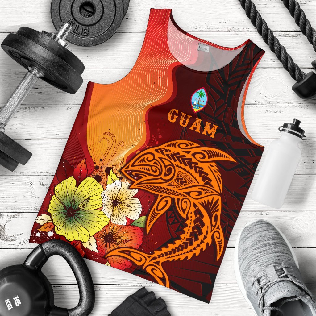 Guam Men Tank Top Tribal Tuna Fish