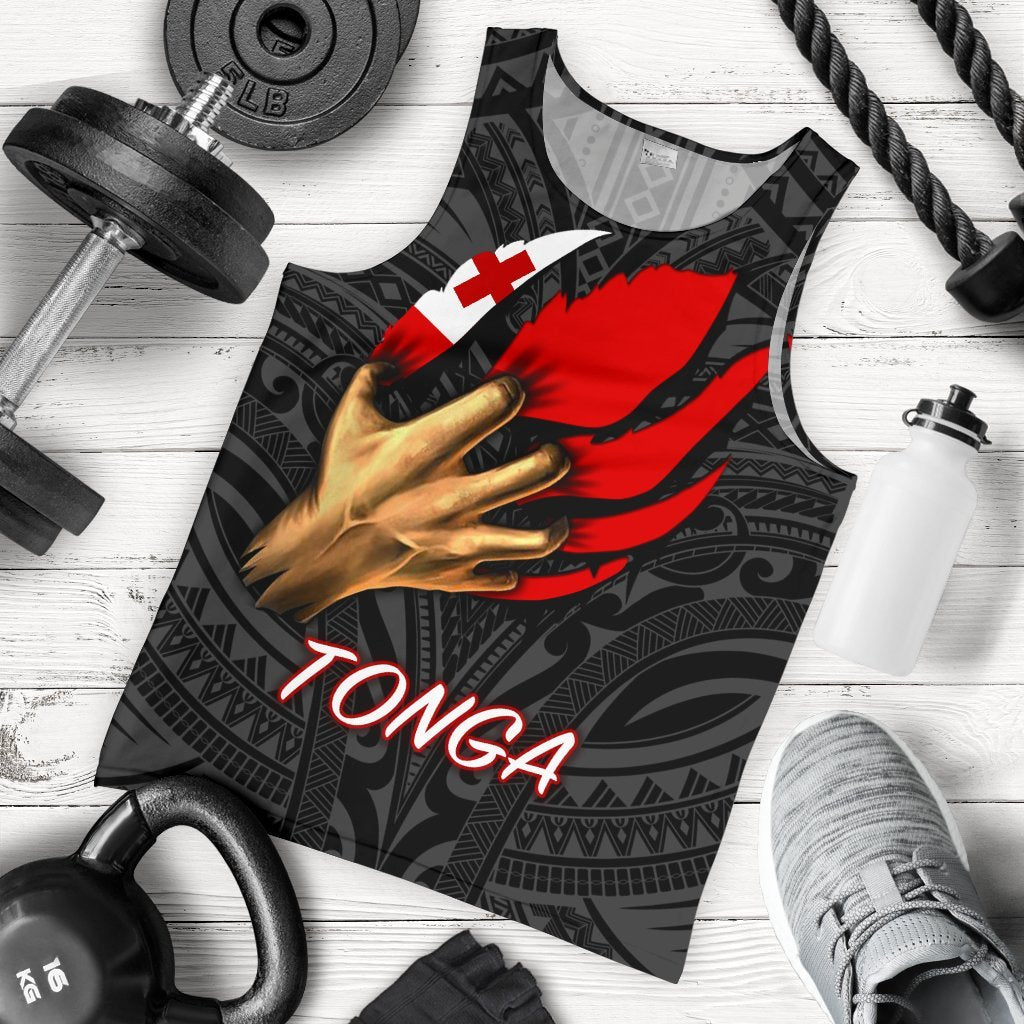 Tonga Men's Tank Top Tonga In Me Black