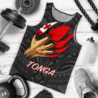 Tonga Men's Tank Top Tonga In Me Black