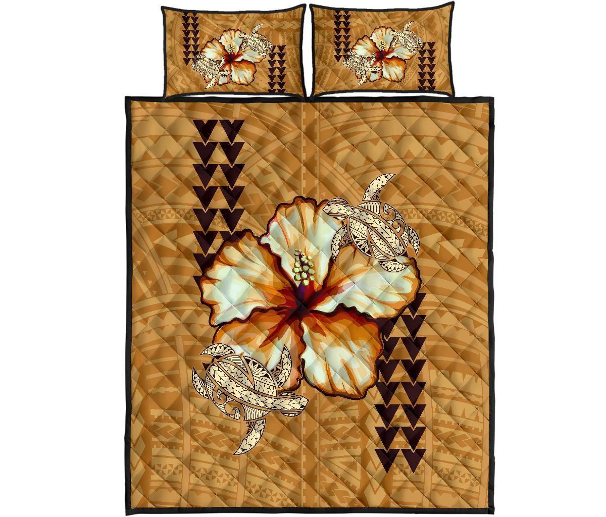Hawaii Quilt Bed Set Hawaiian Vintage Hibiscus